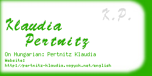 klaudia pertnitz business card